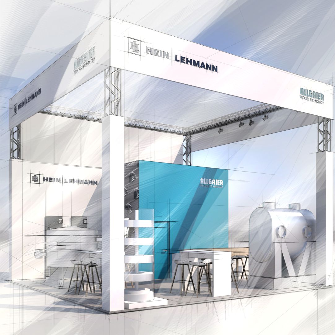 Siebtechnik, Hein Lehmann & Allgaier- Powtech Technopharm - Messestand - September 2025